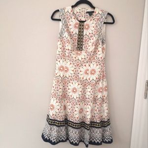 white and red foral sun dress